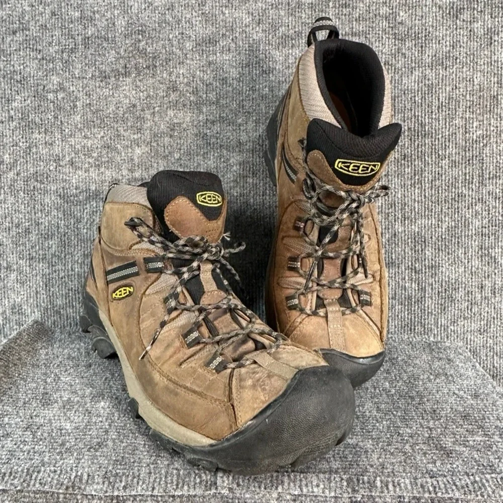 Keen Targhee II Waterproof Mid Hiking Boots Brown Leather Mens 13 1008417